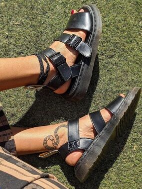 Dr. Marten | Vegan Gryphon Gladiator Sandal in Black women’s 8/EU 39